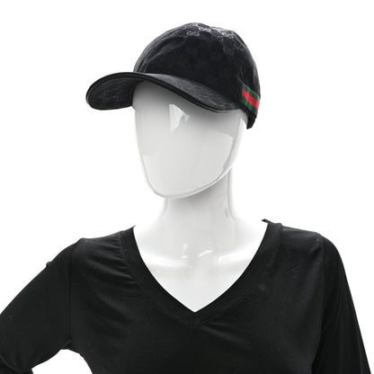 Gucci Monogram Web Baseball Hat S Black 2 of 9
