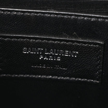 Saint Laurent Grain De Poudre Medium Tri-Quilt Monogram Satchel White 6 of 10