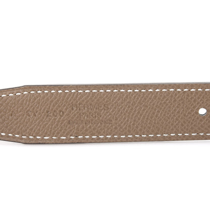 Hermes Swift Epsom 24mm Belt Strap 80 Black Etoupe 5 of 7