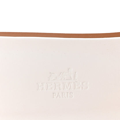 Hermes Box Calfskin Oran Sandals 37.5 White 8 of 10