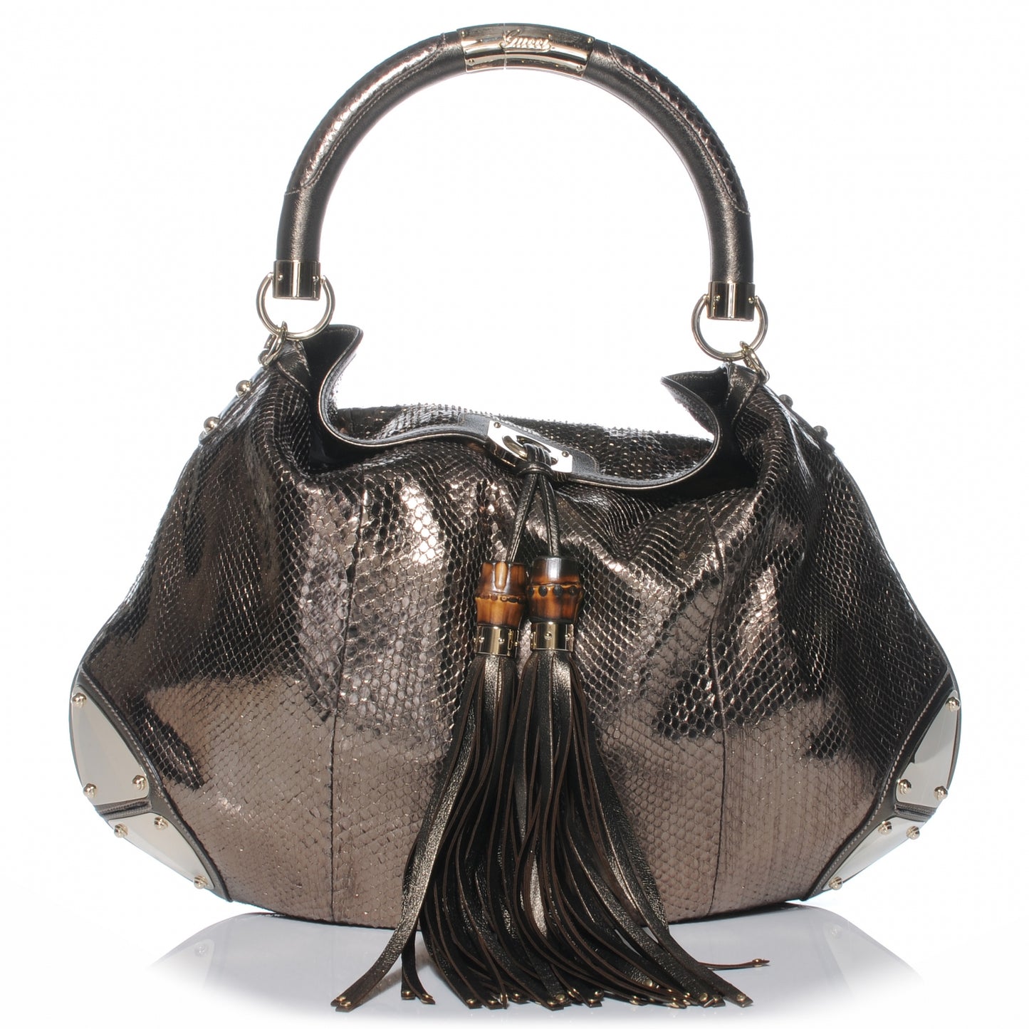 Python Large Indy Top Handle Hobo