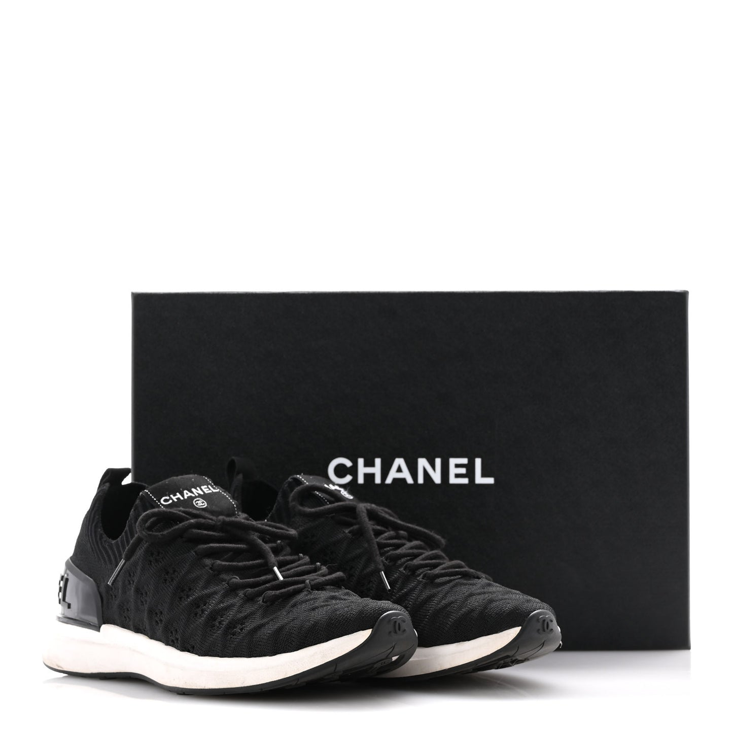 Fabric Logo Sneakers 36.5 Black