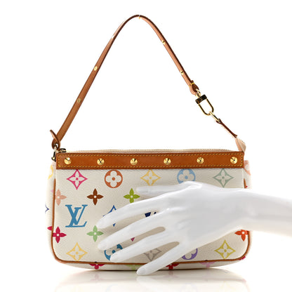 Louis Vuitton Monogram Multicolor Pochette Accessories White 2 of 13