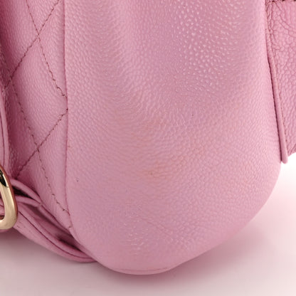 Chanel Shiny Caviar Quilted Small Duma Pockets Drawstring Backpack Lilac 12 of 12