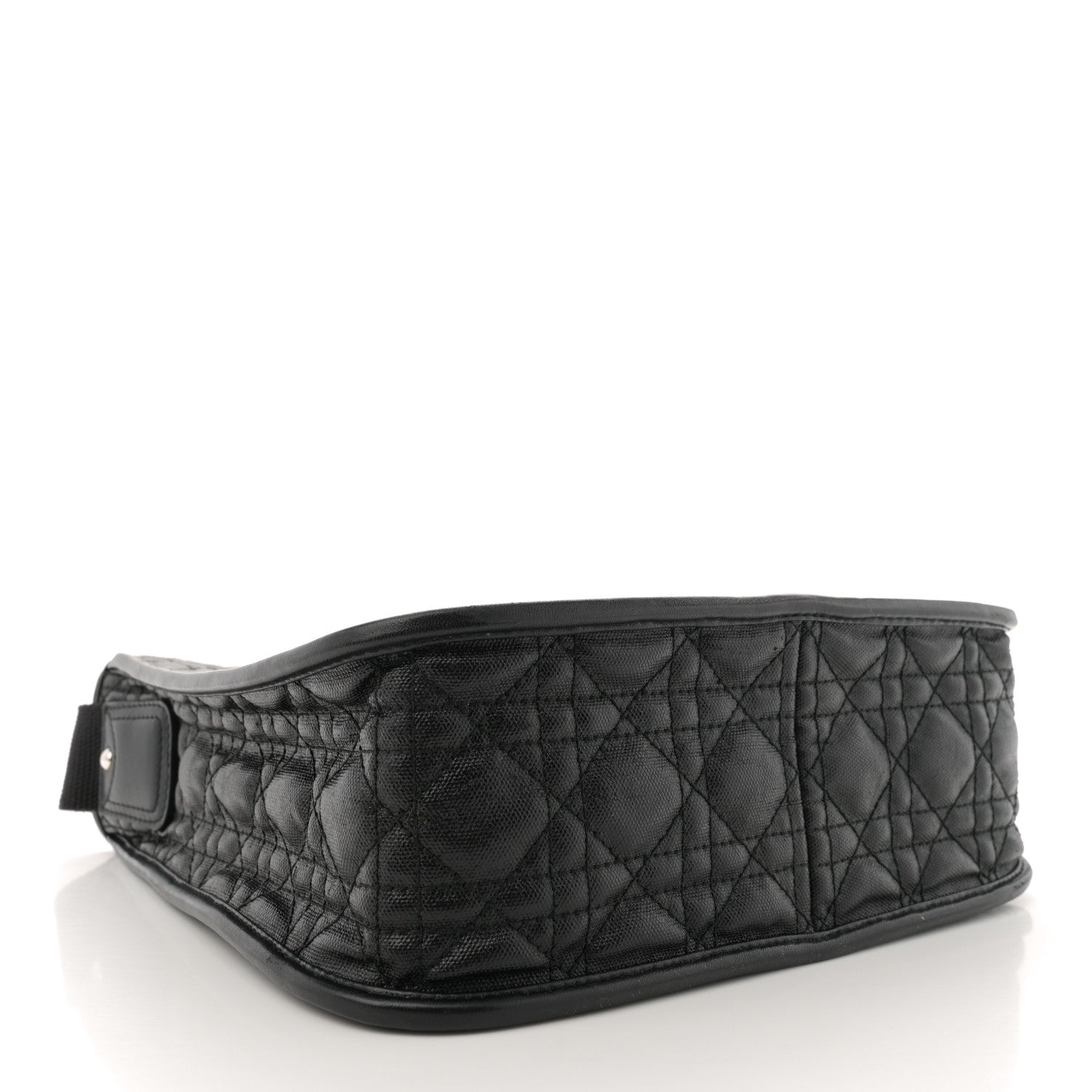 Christian Dior Coated Canvas Cannage Crossbody Bag Black 4 of 10
