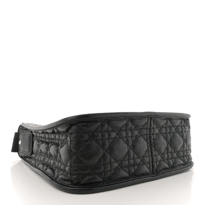 Christian Dior Coated Canvas Cannage Crossbody Bag Black 4 of 10