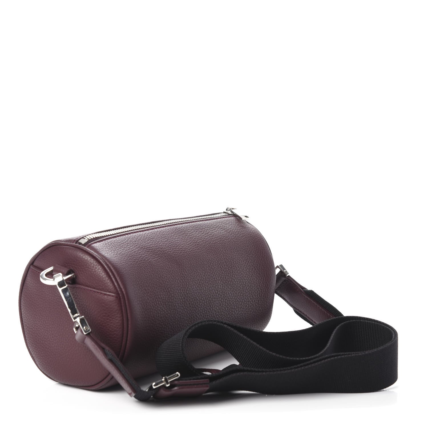 Christian Dior HOMME Grained Calfskin Mens Roller Pouch Burgundy 3 of 8