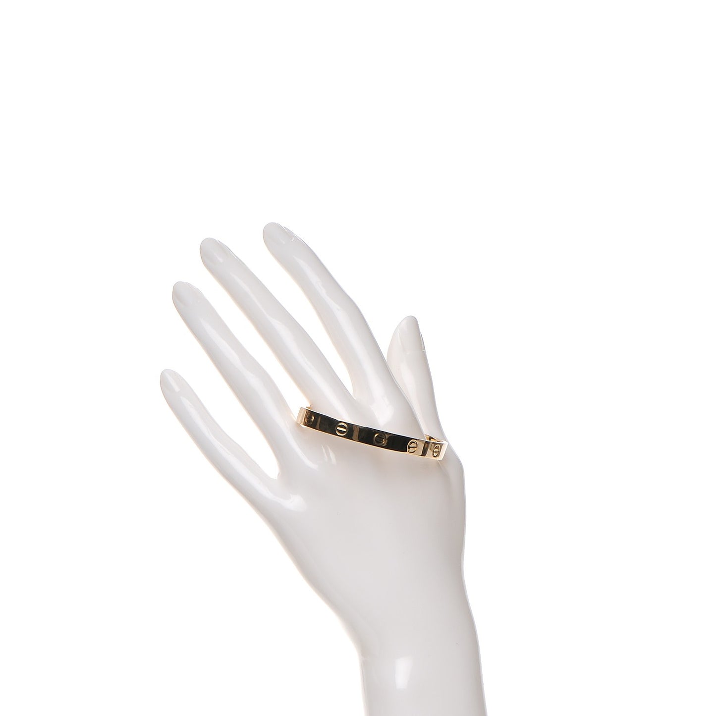 18K Yellow Gold LOVE Cuff Bracelet 17