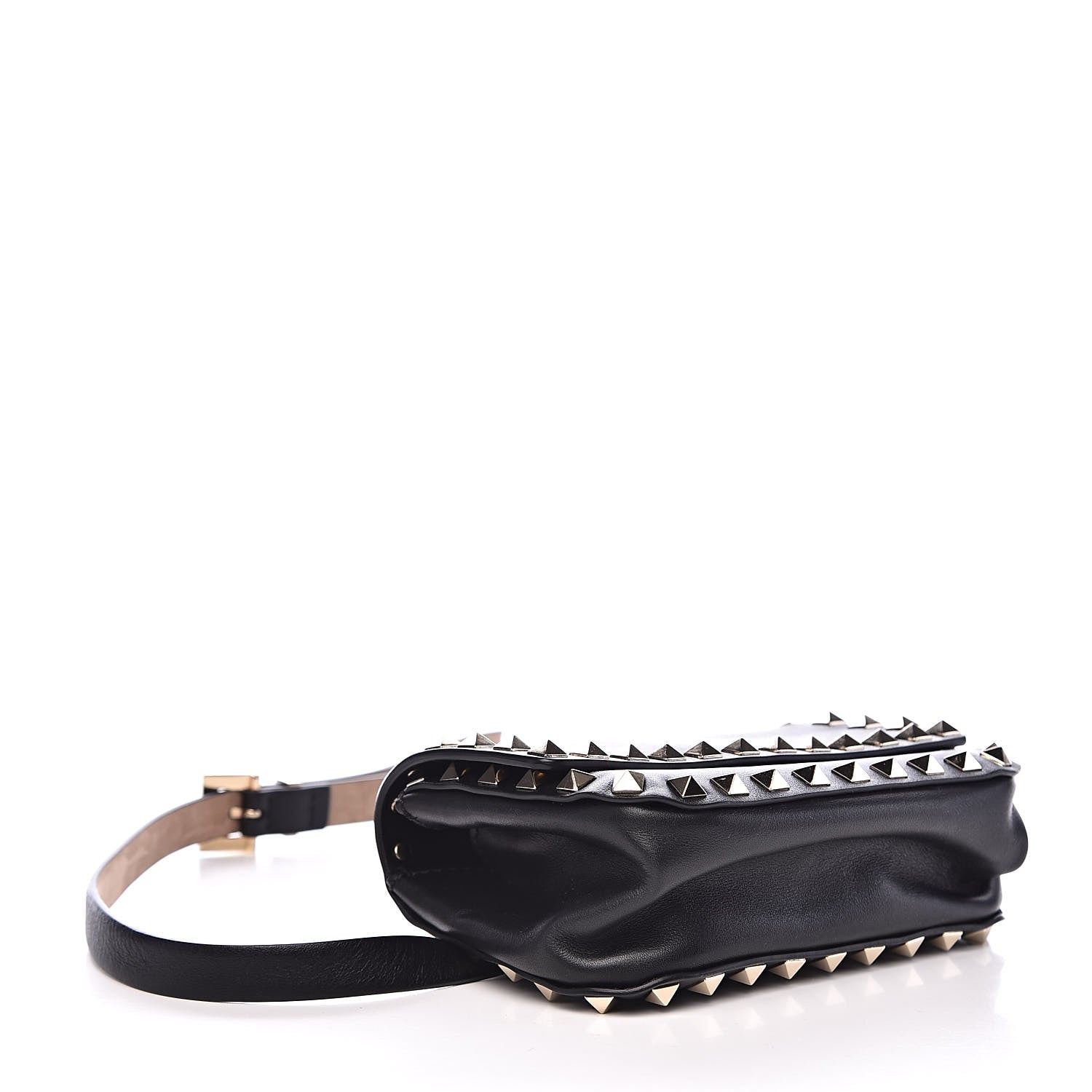 Valentino Garavani Calfskin Rockstud Belt Bag Black 4 of 12