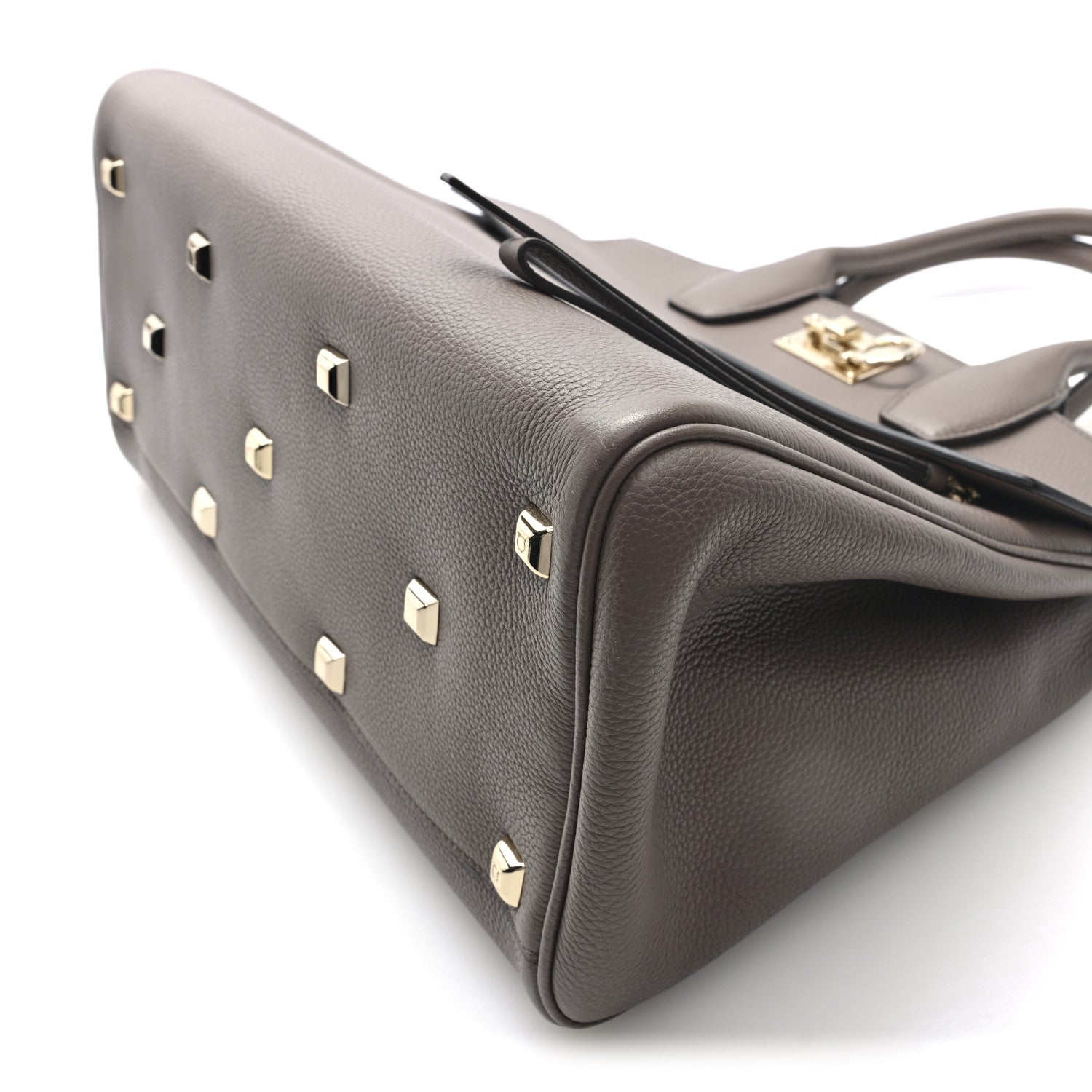 Salvatore Ferragamo Calfskin Large Studio Bag Caraway Seed 9 of 9