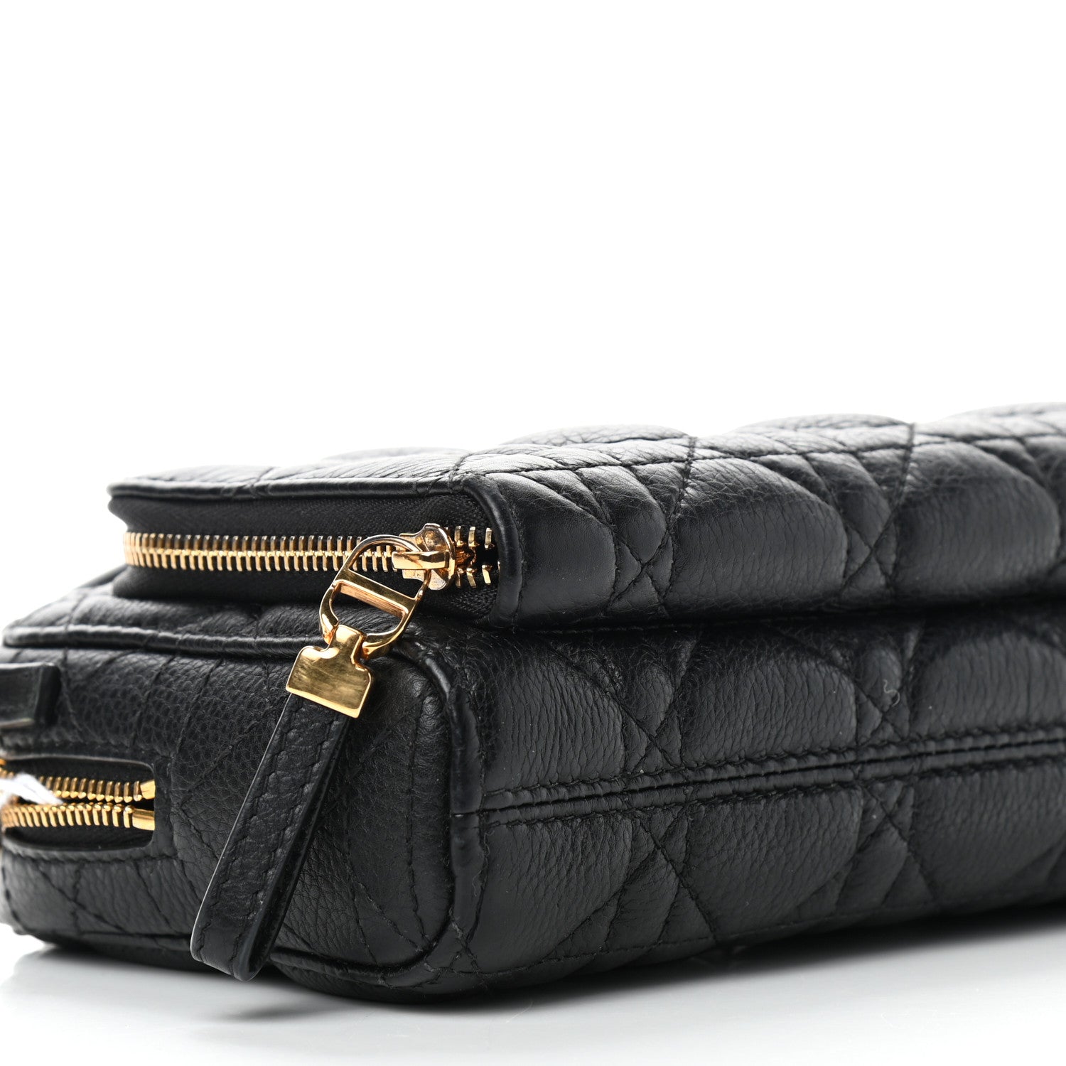 Christian Dior Supple Calfskin Caro Double Pouch Black 8 of 9
