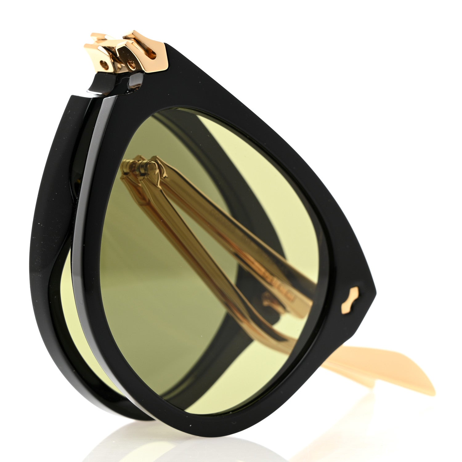 Gucci Folding Aviator Sunglasses GG0305S Black Gold 2 of 9