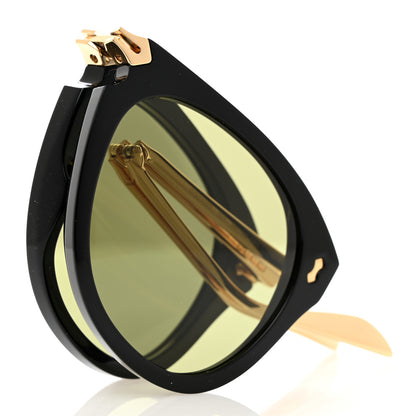 Gucci Folding Aviator Sunglasses GG0305S Black Gold 2 of 9