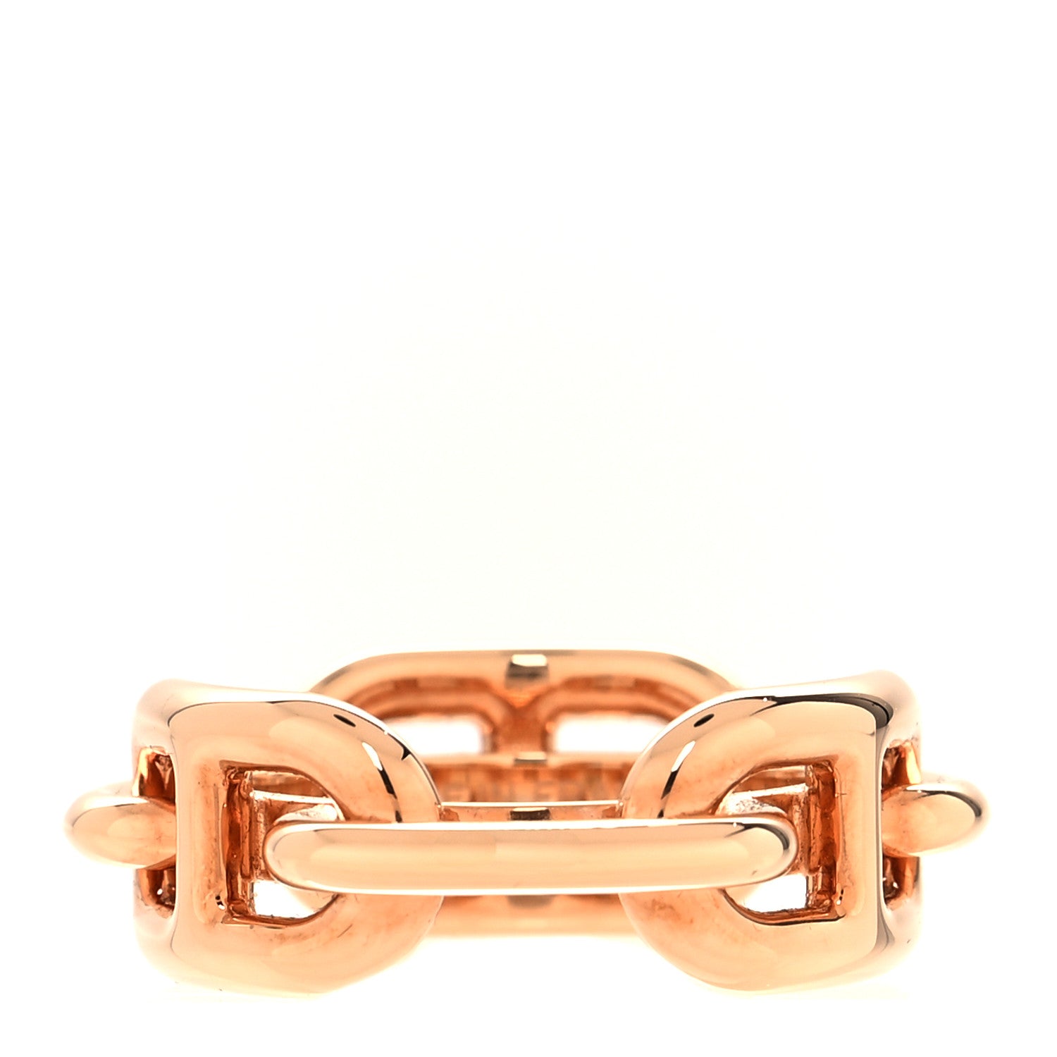 Hermes Plated Brass Regate Scarf Ring Plaqué Or Rose 1 of 3