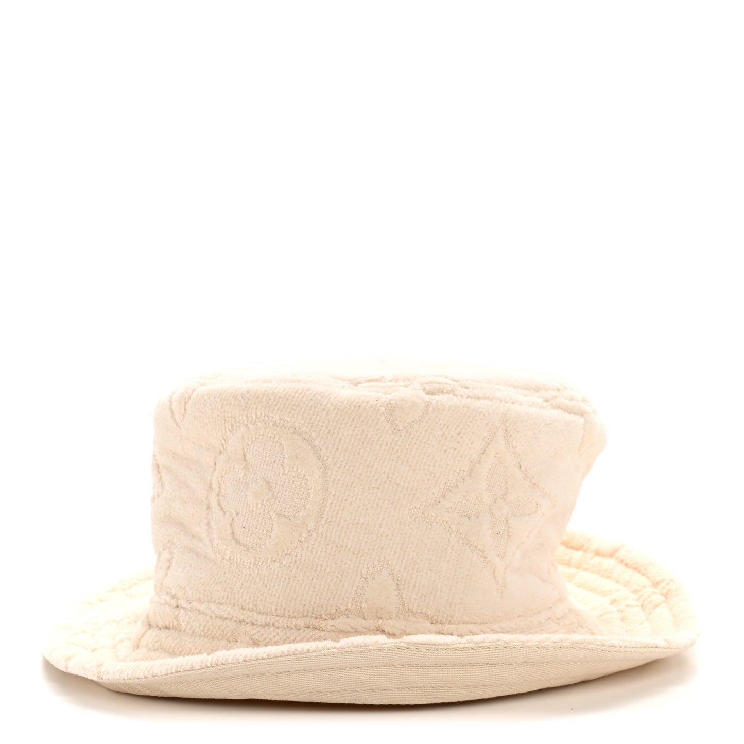 Cotton Jacquard Monogram LVacation Reversible Hat S White
