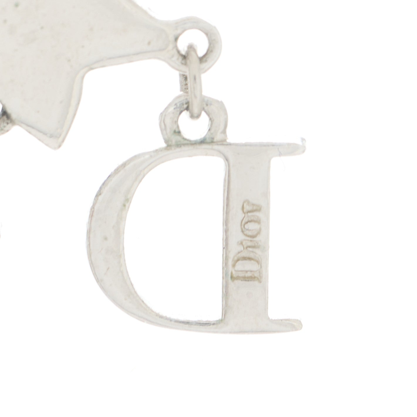 Pearl Logo Flower Necklace Silver