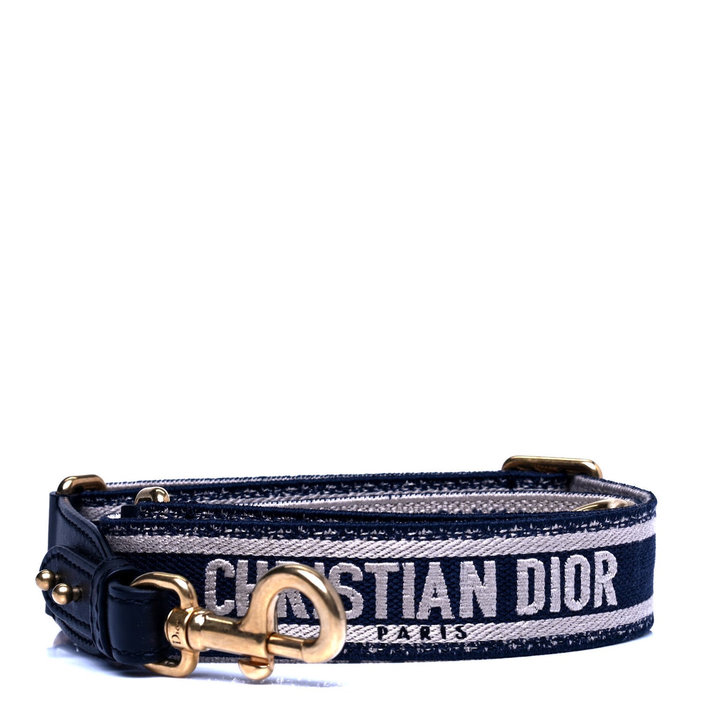 Canvas Embroidered Shoulder Strap Blue