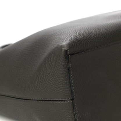 Valentino Garavani Grained Calfskin Rockstud Shoulder Tote Graphite 12 of 14