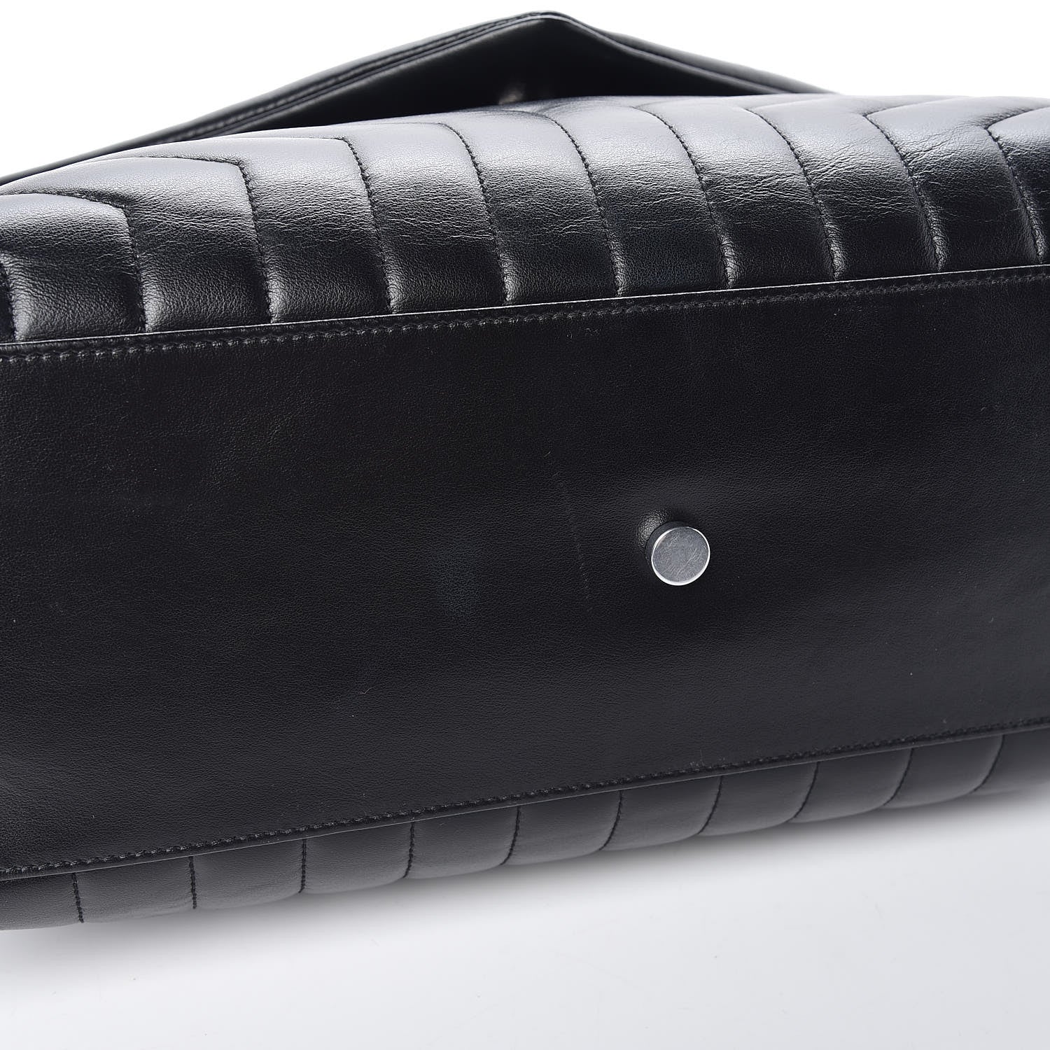 Saint Laurent Calfskin Y Quilted Monogram Large Loulou Chain Satchel Black 10 of 12