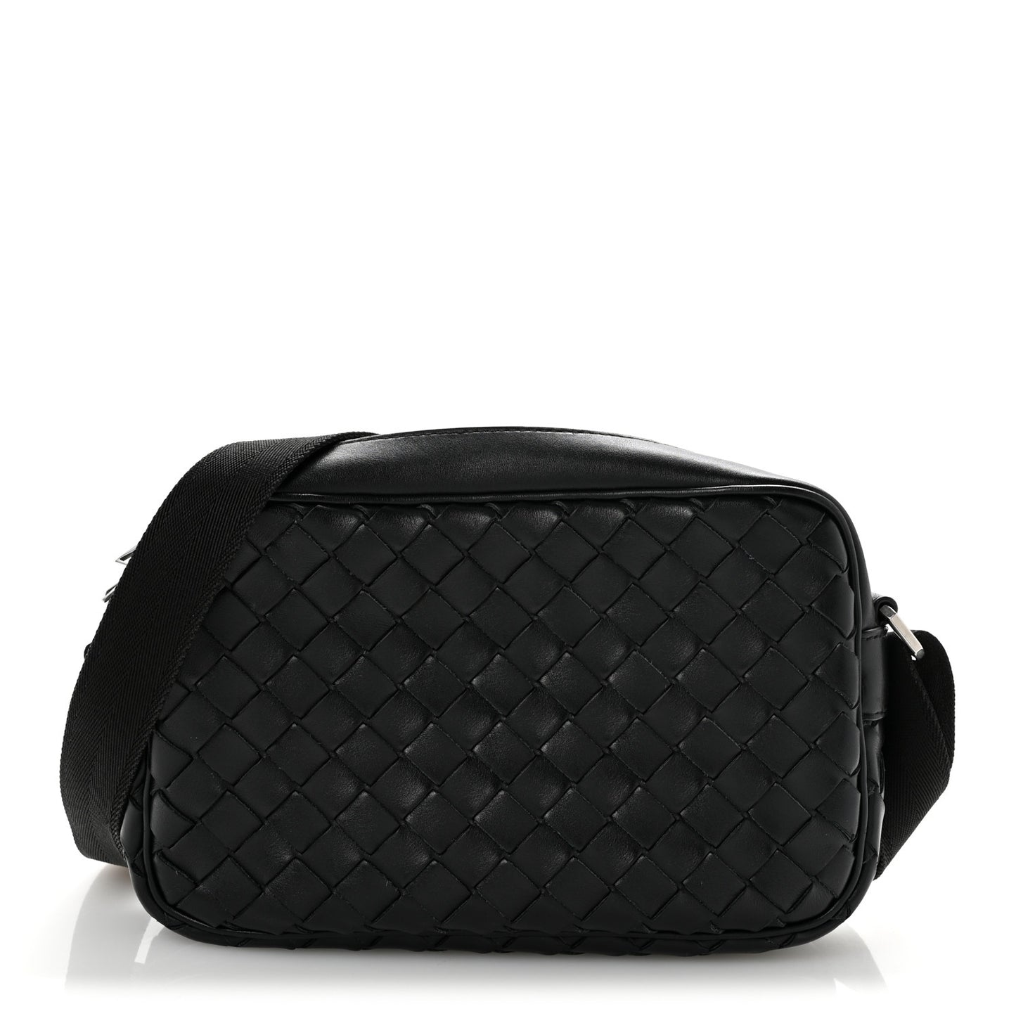 Nappa Intrecciato Small Classic Camera Bag Black