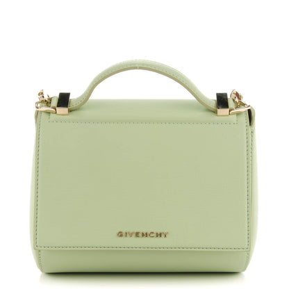 Givenchy Textured Calfskin Mini Pandora Box Chain Crossbody Bag Aqua Green 1 of 7