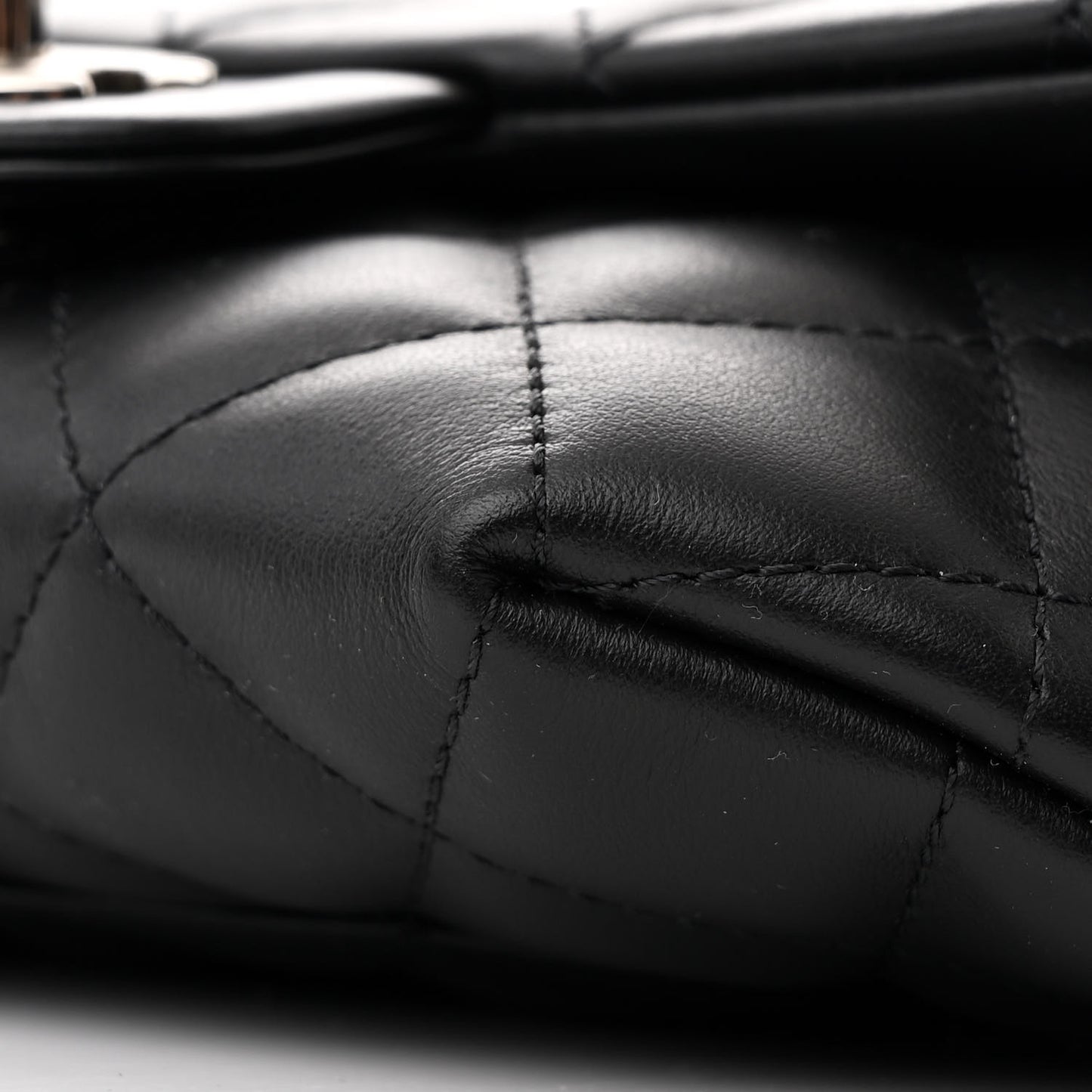 Calfskin Quilted CC Uniform Flap Belt Bag Black
