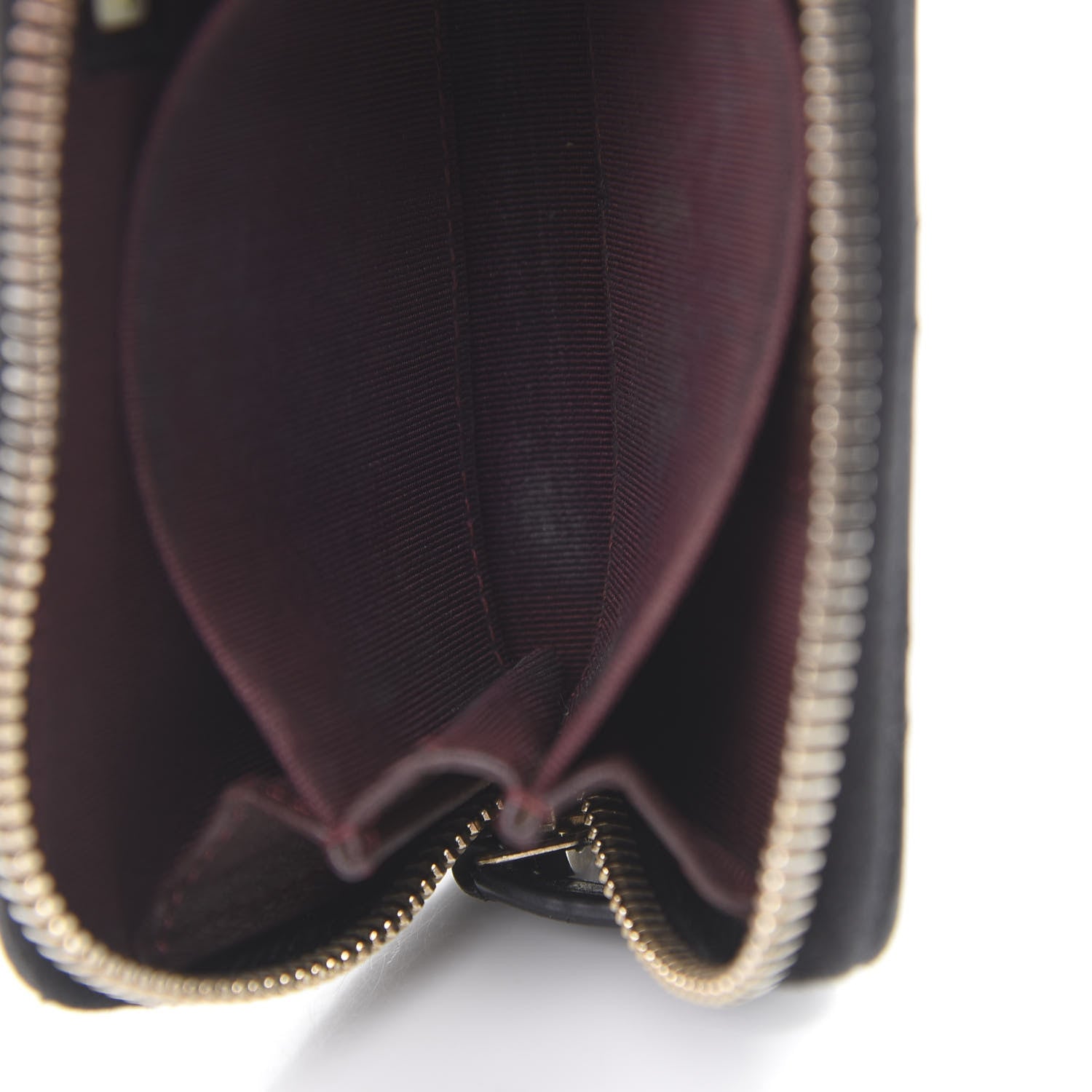 Chanel Lambskin Quilted Zip Coin Purse Black 9 of 10