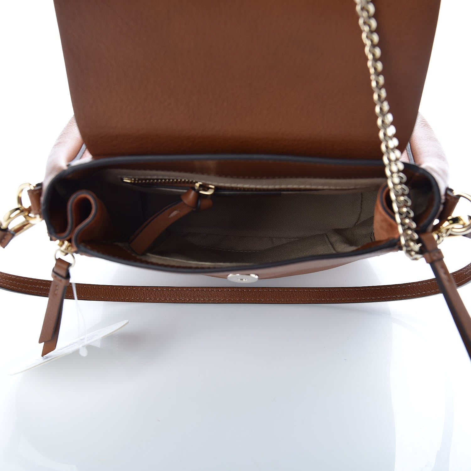 Chloe Suede Calfskin Small Faye Backpack Tobacco 6 of 11