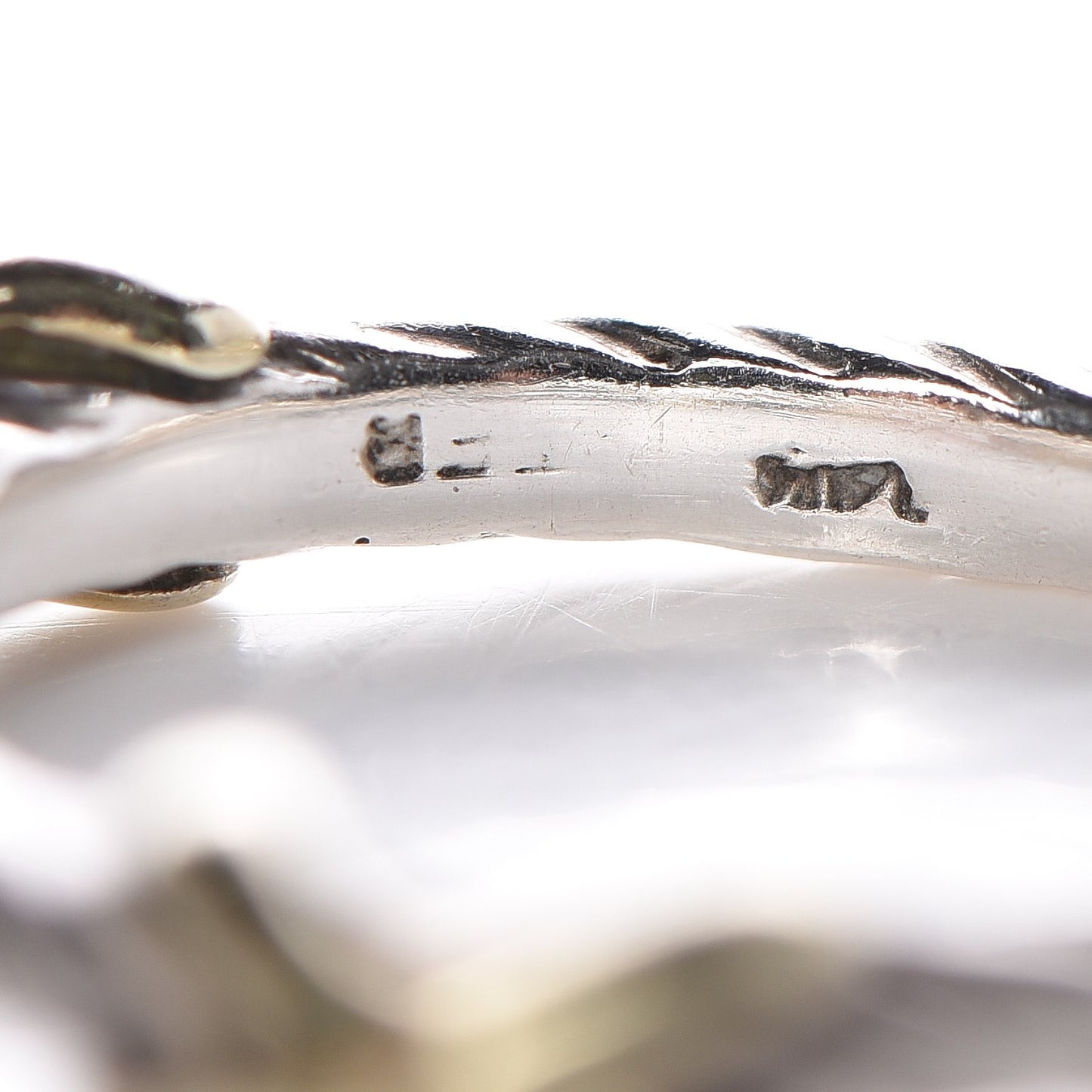 Sterling Silver 14K Yellow Gold Stackable X Crossover Rings Set of 2 50 5.25