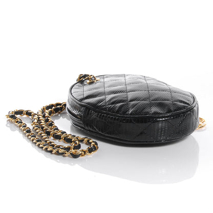 Chanel Lizard Evening Bag Black 4 of 8