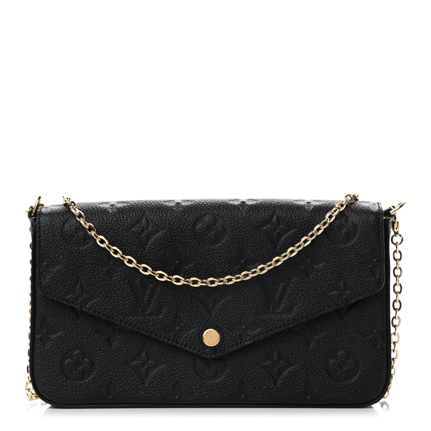 Louis Vuitton Empreinte Pochette Felicie Chain Wallet Black 3 of 11