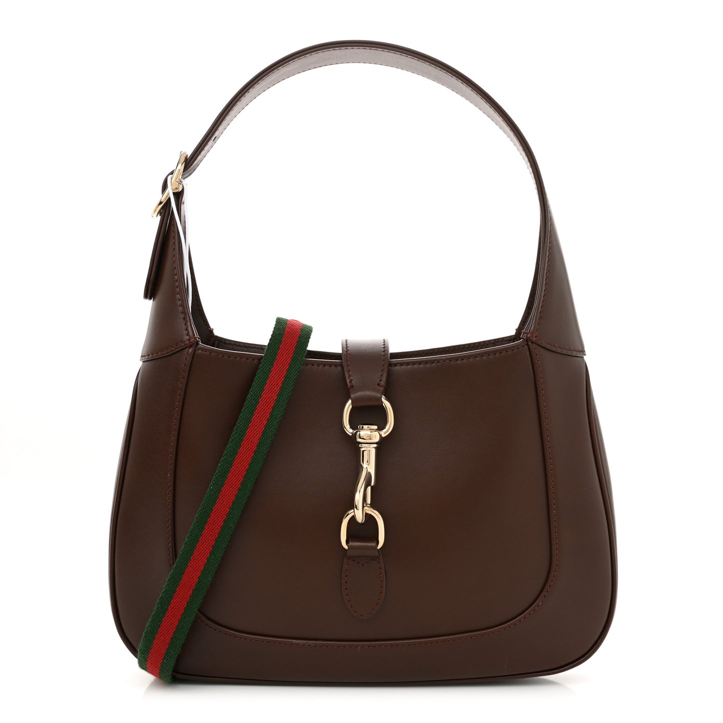 Ancora Calfskin Small Jackie Shoulder Bag Sweet Chestnut