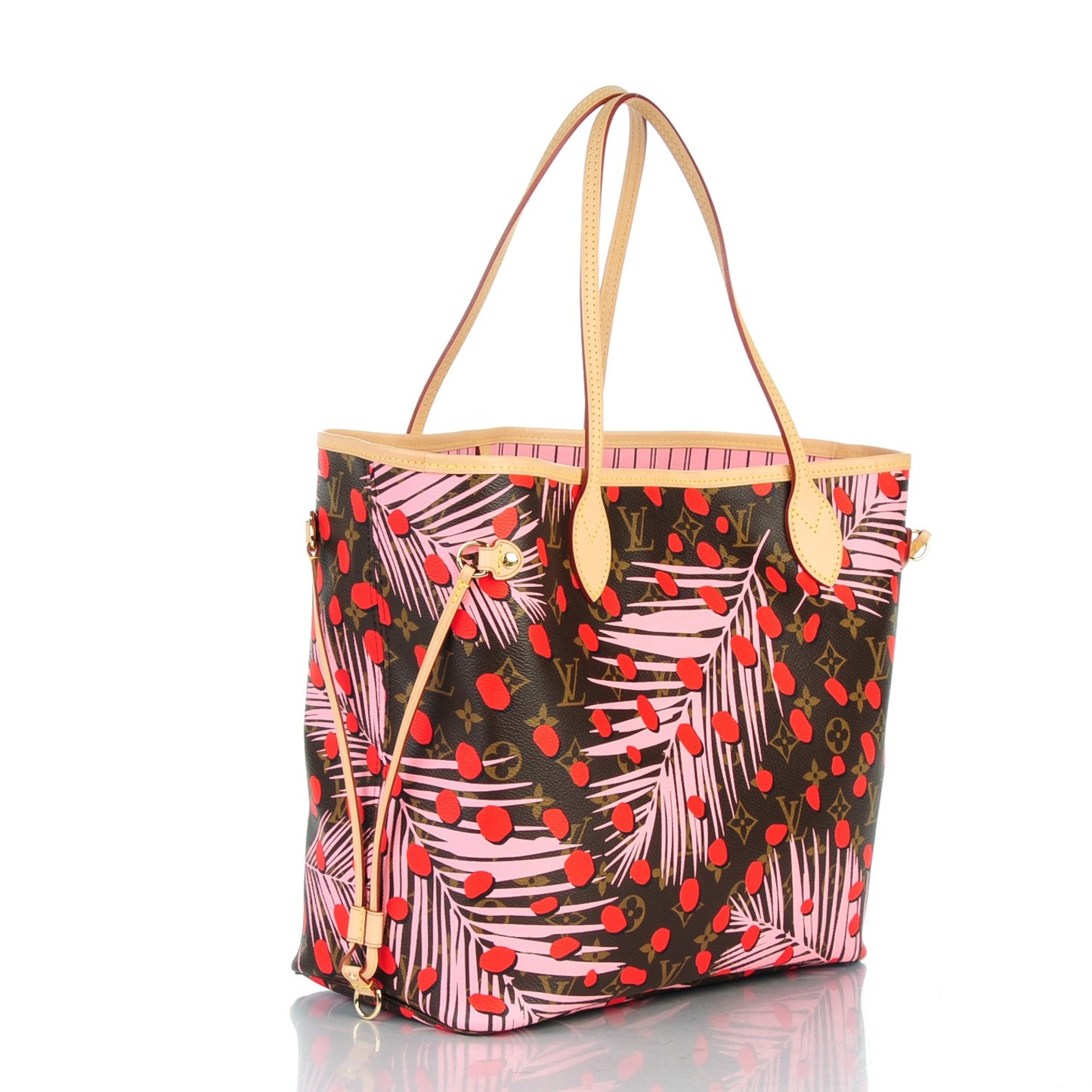 Monogram Jungle Dots Neo Neverfull MM Sugar Pink Poppy