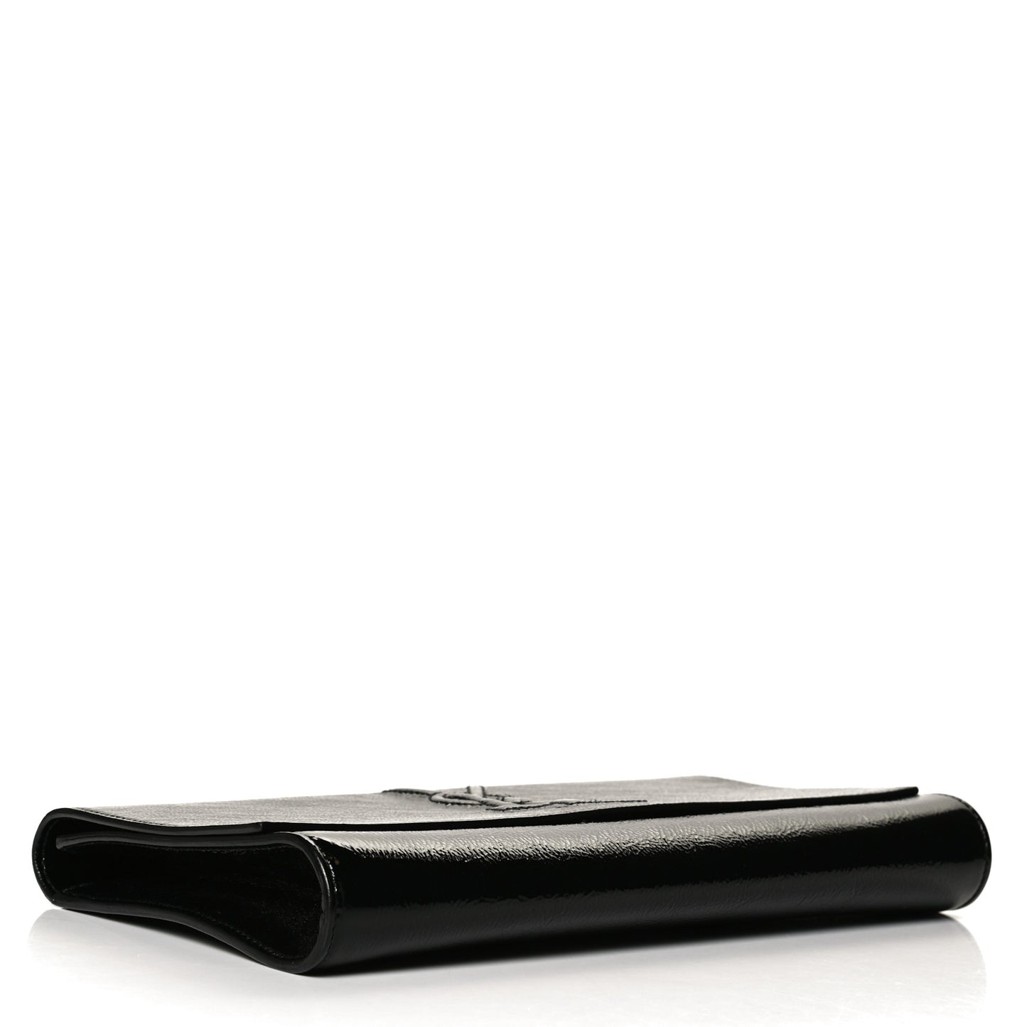 Textured Patent Monogram Small Belle De Jour Clutch Black