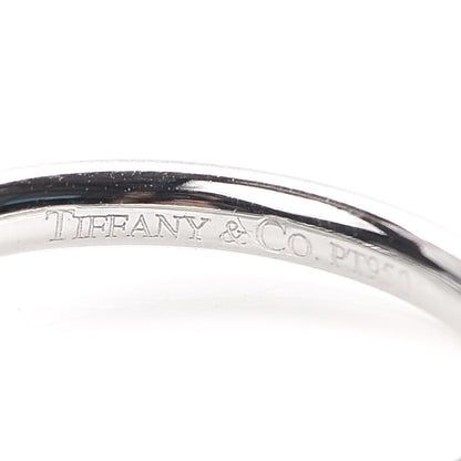 Tiffany Platinum Diamond Elsa Peretti Curved Wedding Band Ring 48 4.5 4 of 4