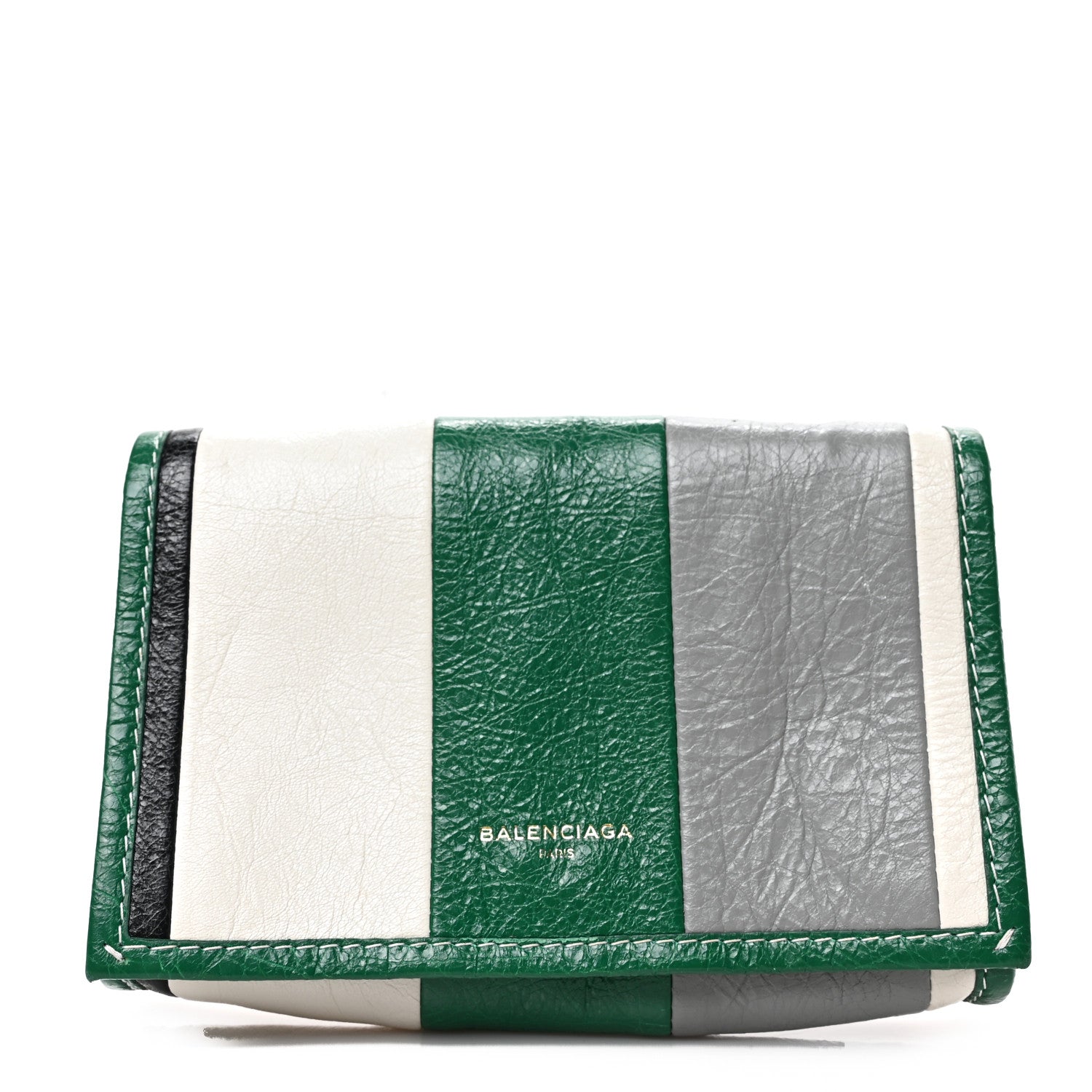 Balenciaga Agneau Arena Multicolore Bazar Chain Shoulder Bag Green Grey Black 1 of 7
