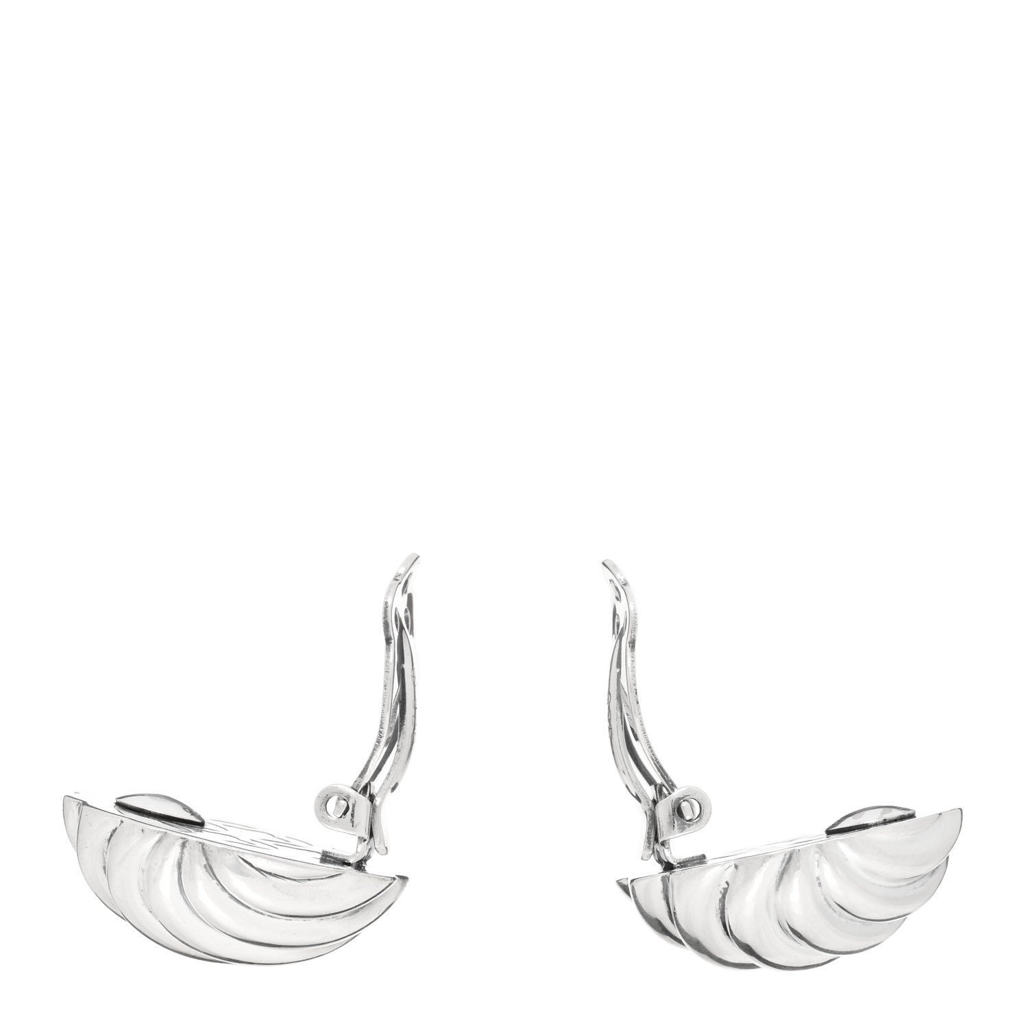 David Yurman Sterling Silver Sculpted Cable Clip On Earrings 3 of 4