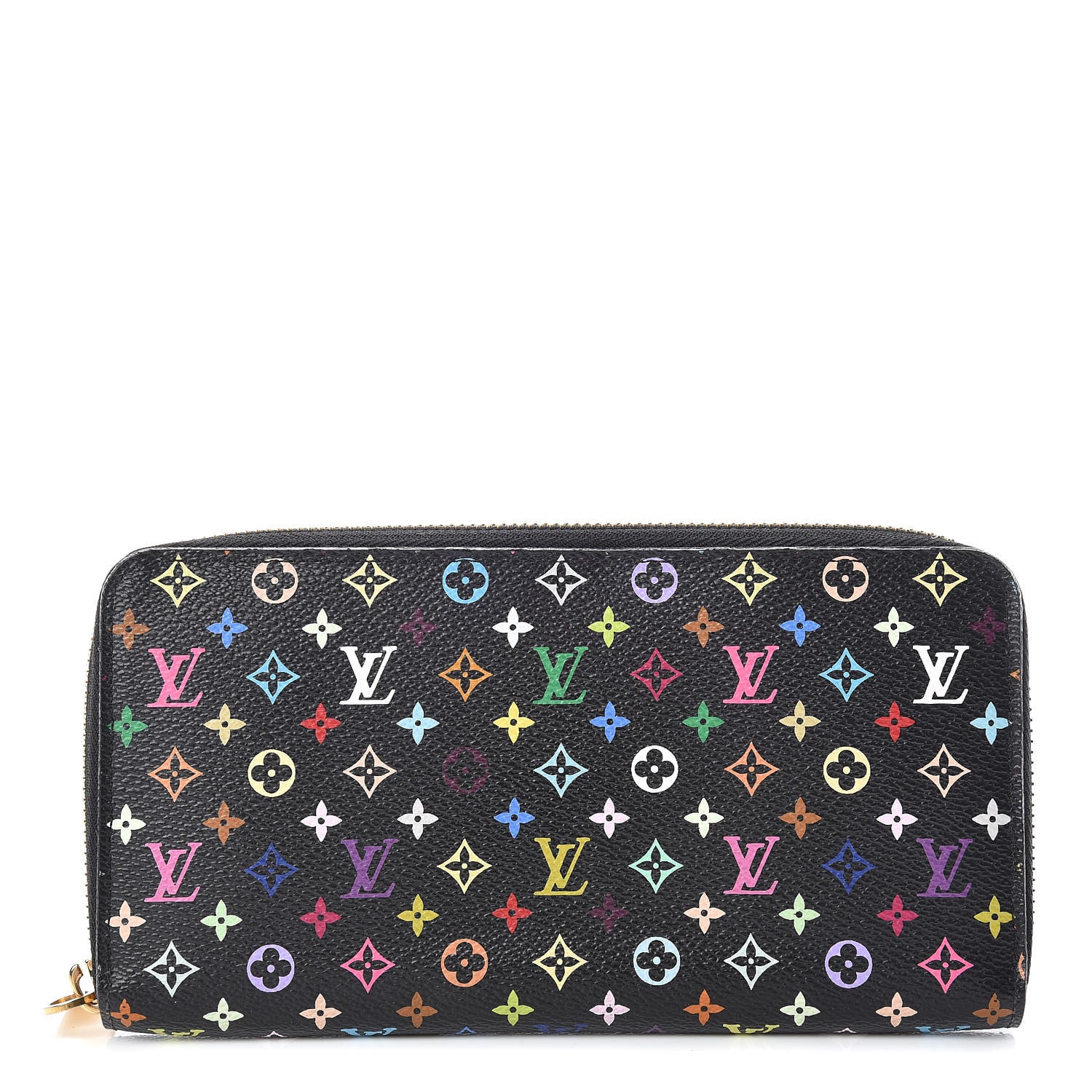 Louis Vuitton Monogram Multicolor Zippy Wallet Black Grenade 1 of 11