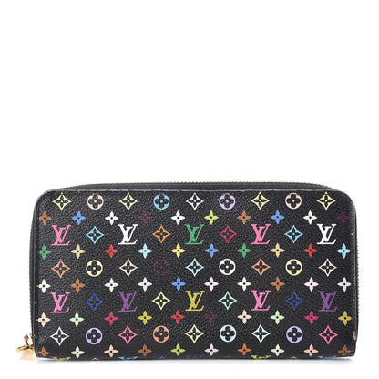 Louis Vuitton Monogram Multicolor Zippy Wallet Black Grenade 1 of 11