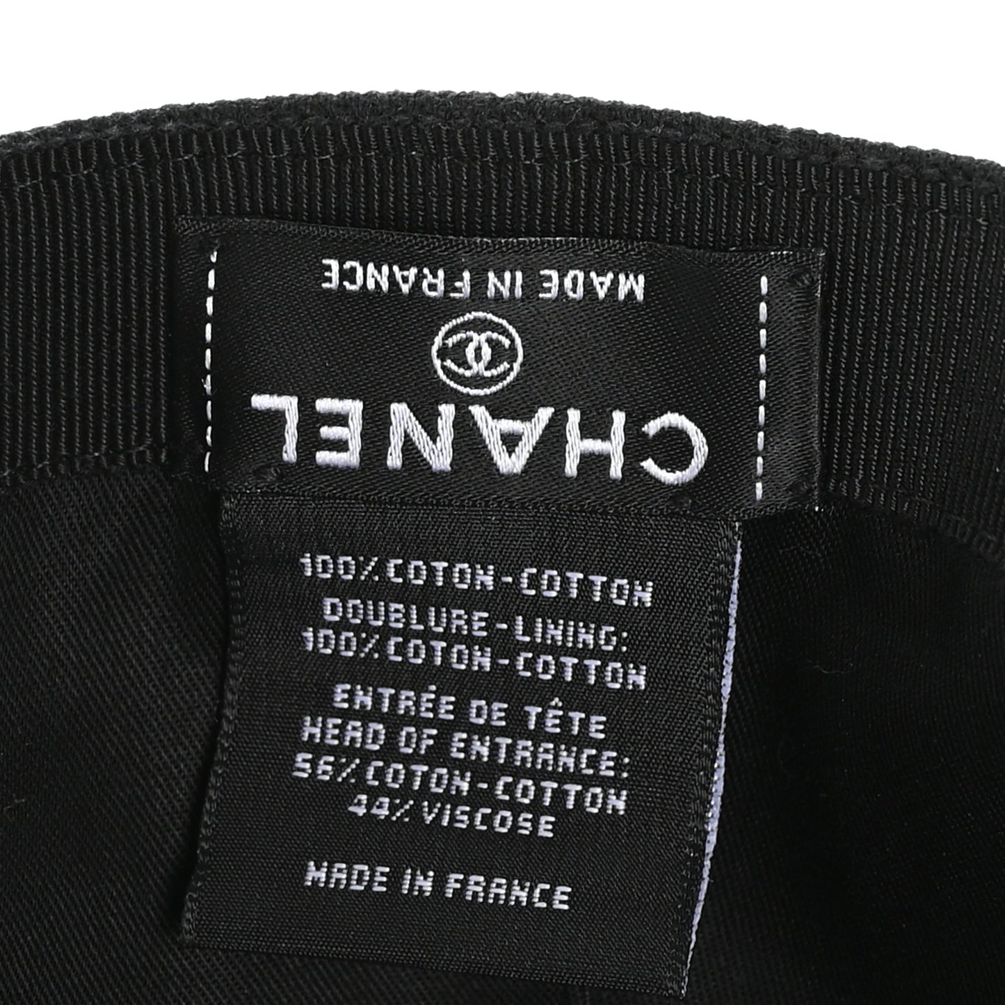Cotton CC Cap Hat Black White