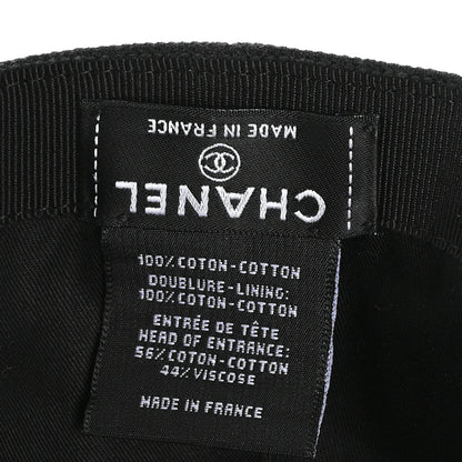 Chanel Cotton CC Cap Hat Black White 8 of 9