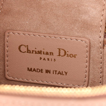 Christian Dior Lambskin Cannage Micro Vanity Case Rose Des Vents 6 of 9