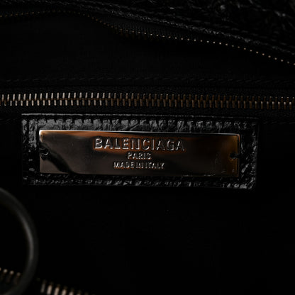 Balenciaga Arena Lambskin Classic Hardware Medium Le City Hobo Bag Black 6 of 10