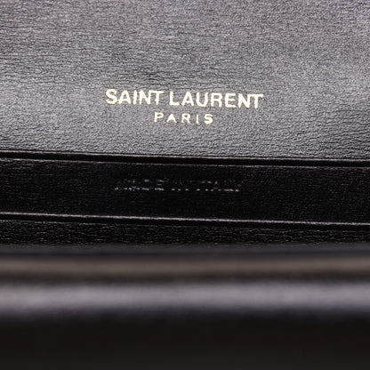 Saint Laurent Smooth Calfskin Monogram Small Sulpice Wallet Black 9 of 13