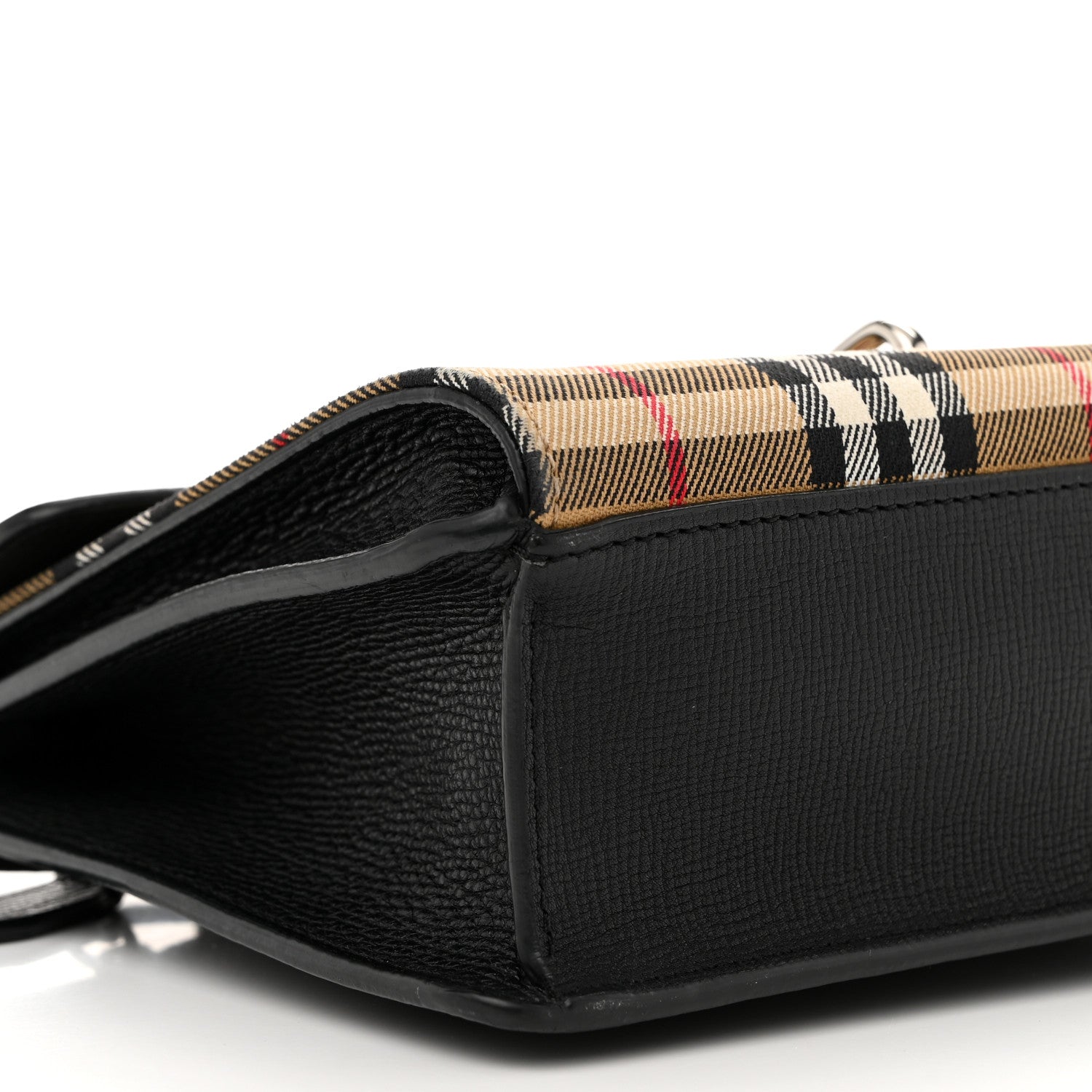 Burberry Derby Calfskin Vintage Check Small Macken Crossbody Bag Black 8 of 12
