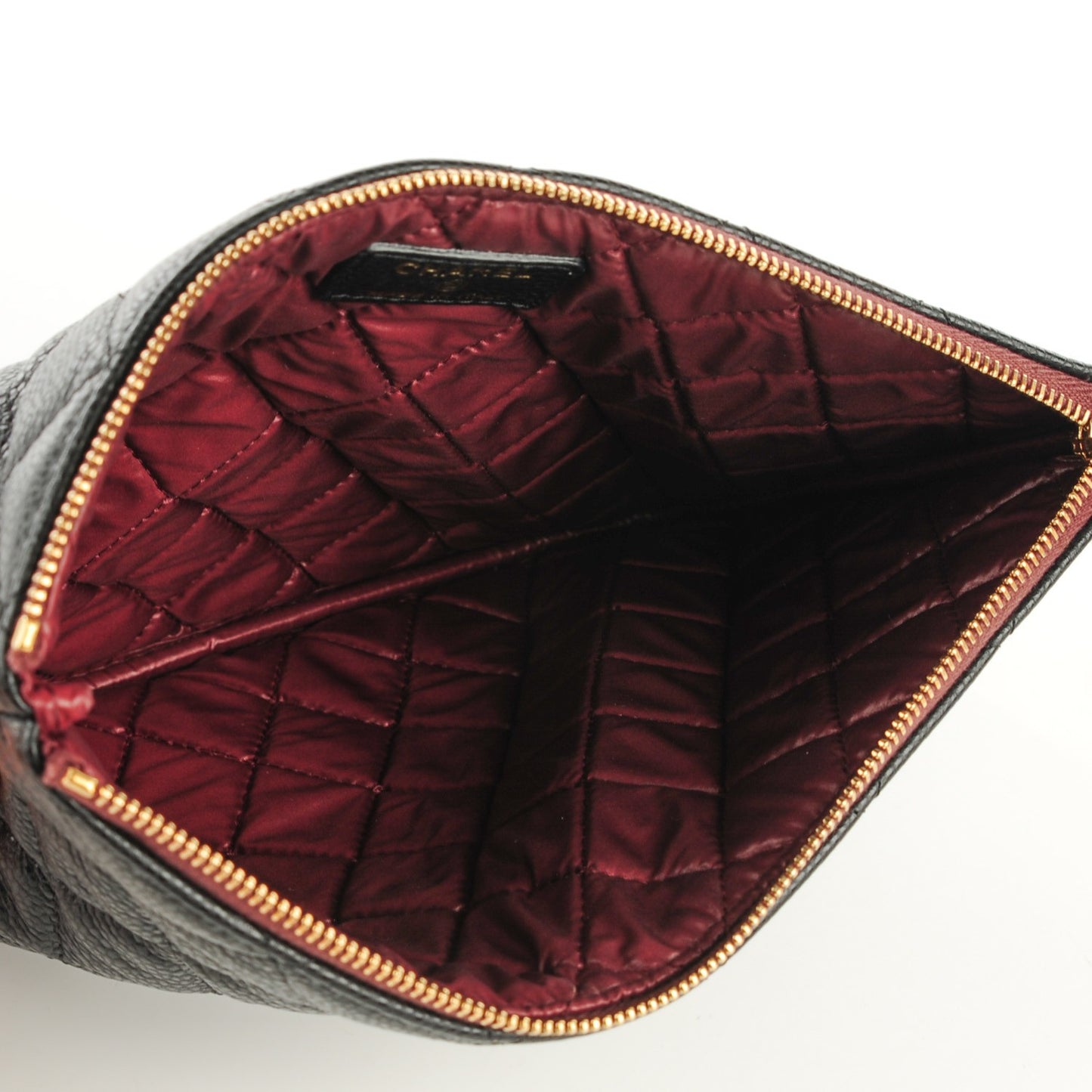 Caviar Quilted Medium Cosmetic Case Black