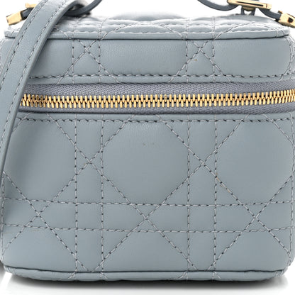 Christian Dior Lambskin Cannage Micro Lady Dior Vanity Case Cloud Blue 7 of 10