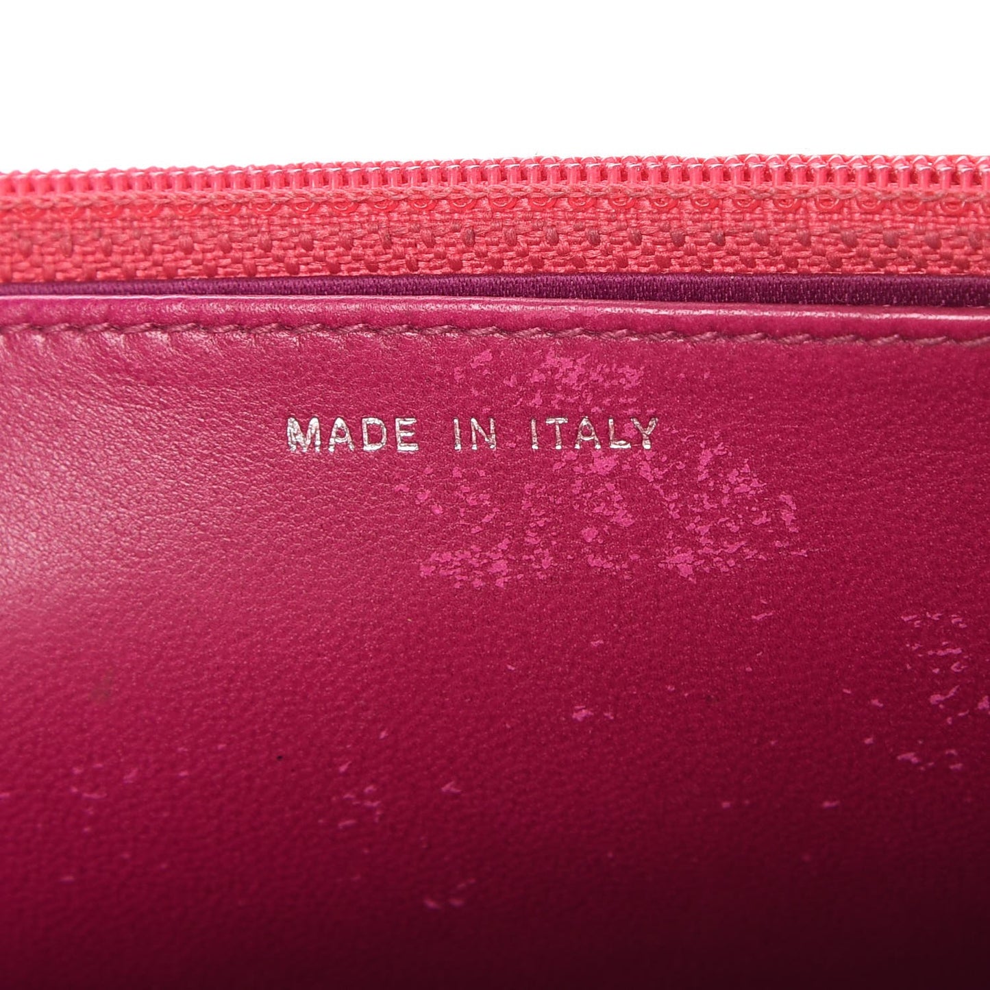 Lambskin Camellia Embossed Wallet On Chain WOC Red