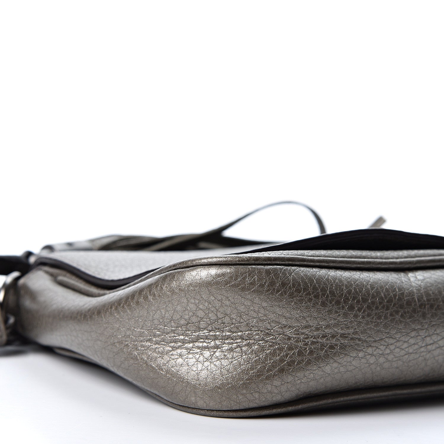 Gucci Metallic Pebbled Calfskin Small Soho Flap Crossbody Sasso 8 of 9
