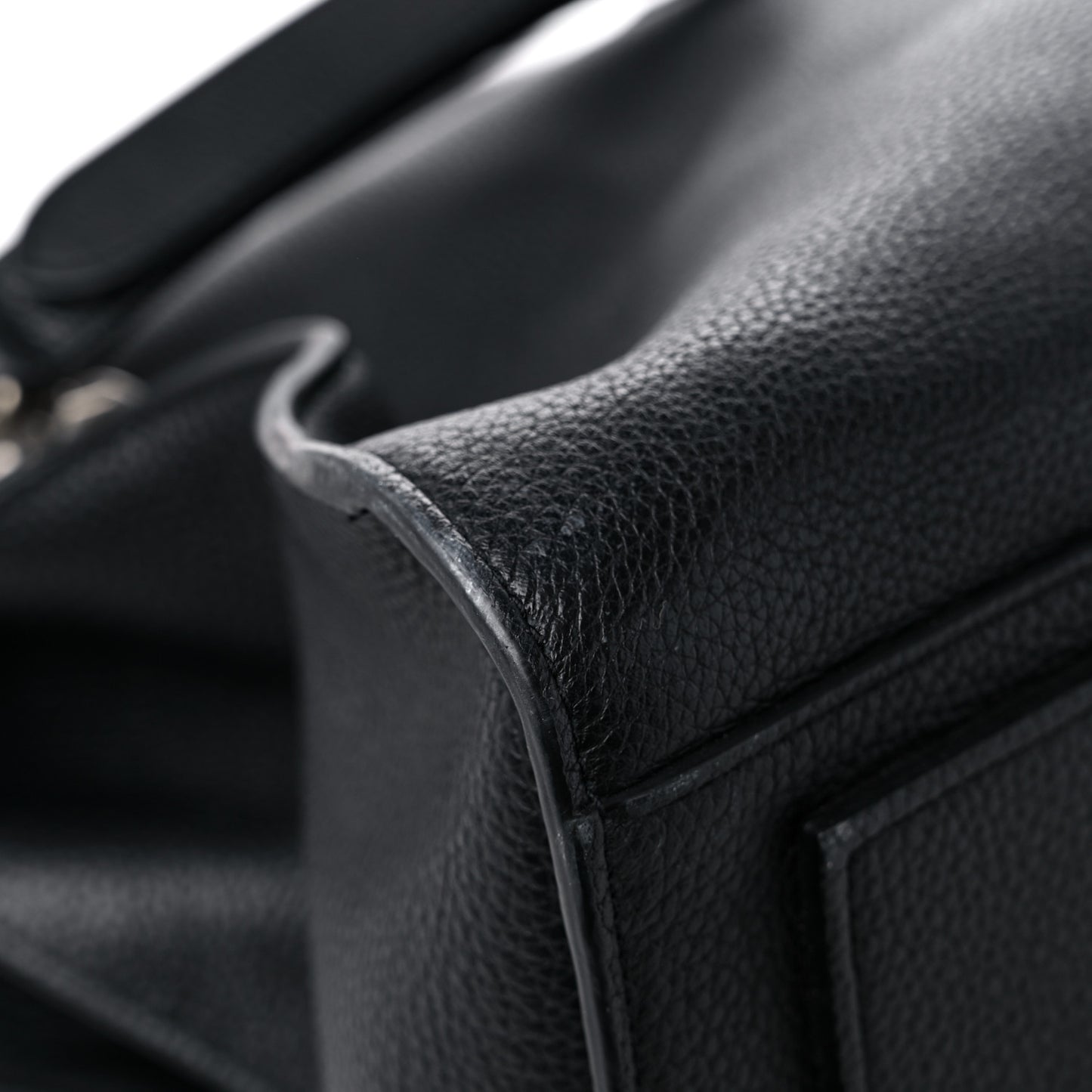 Grained Calfskin Medium Souple Sac De Jour Duffle Black